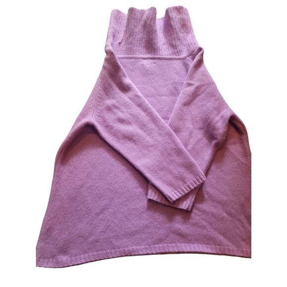 Vintage 1980s Sweater Women's 1X Lavender Purple Wool Angora Cowl Neck Cozy - Picture 2 of 4